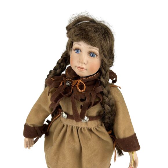 Paradise Galleries Western Girl Doll Braided Hair 16" Doll Blue Eyes Hang Tag - Picture 2 of 10